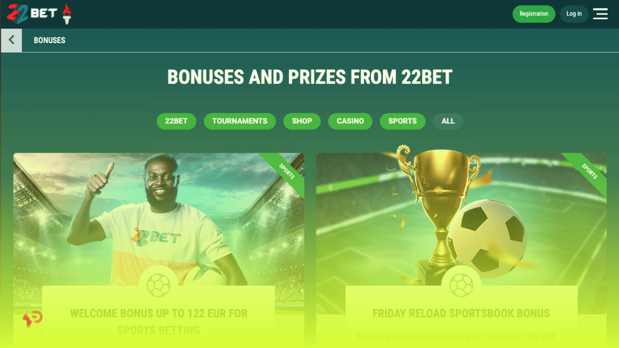 22Bet Online Casino Games