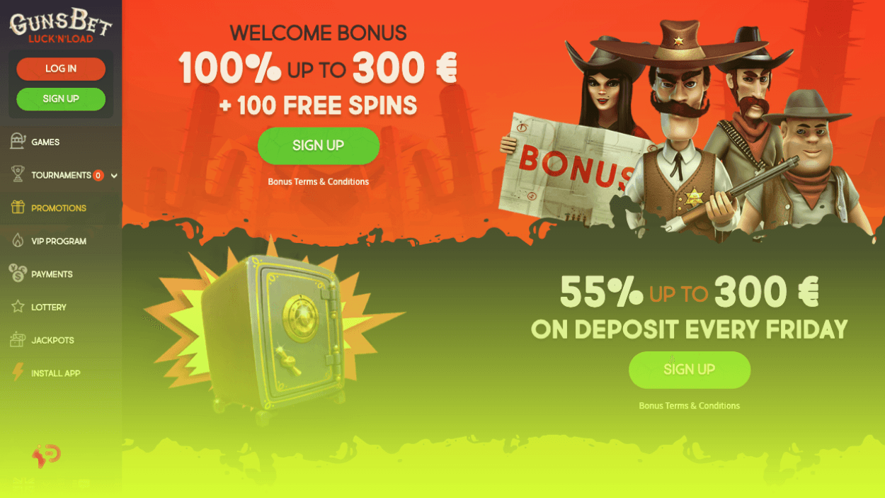 GunsBet Online Casino Games