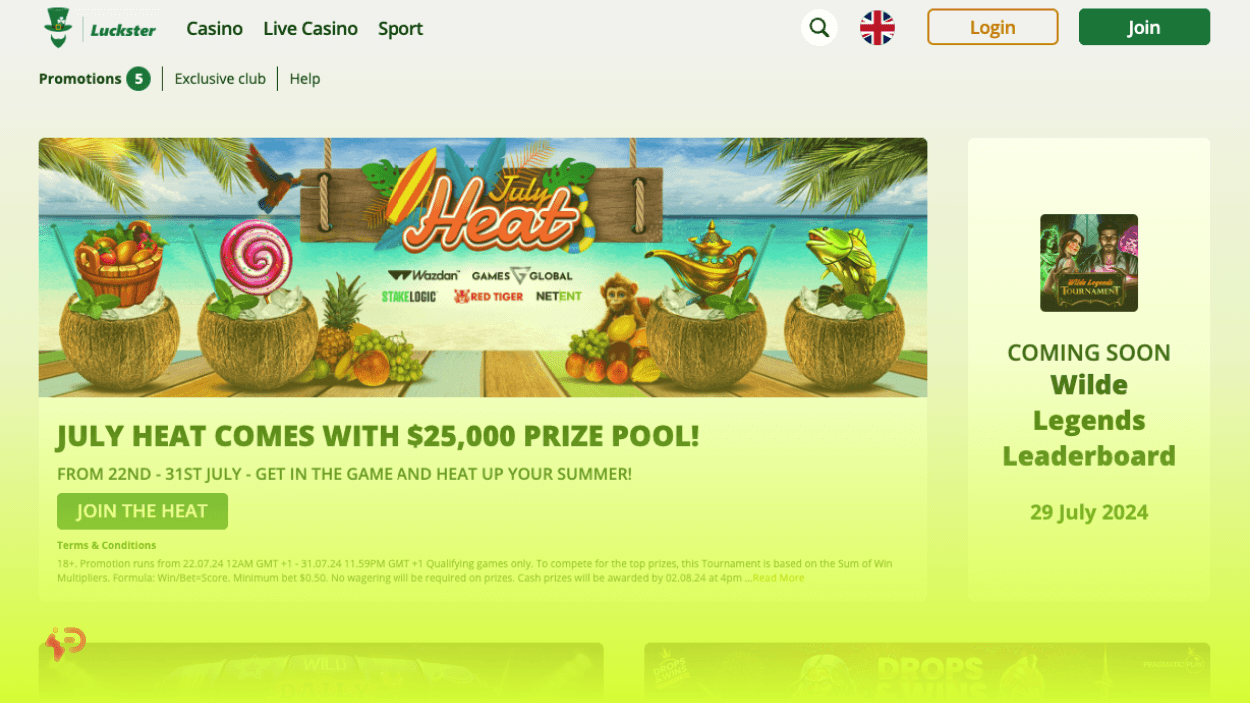 Luckster Online Casino Games