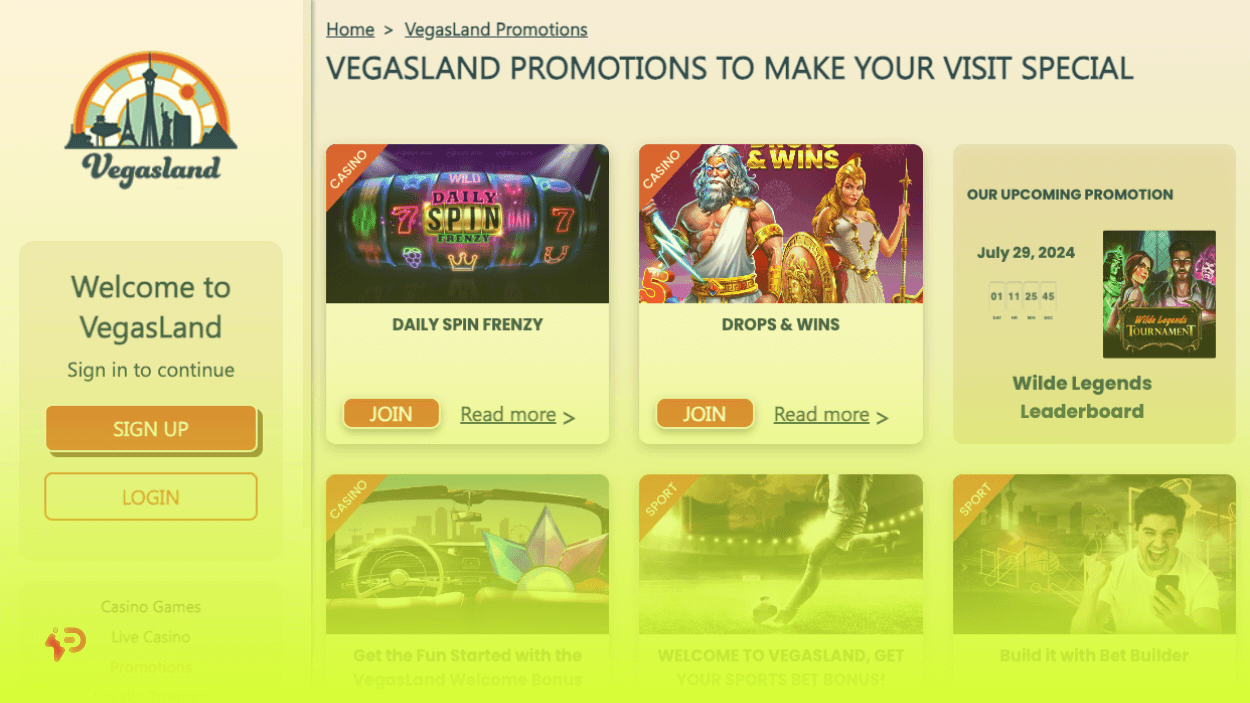 Vegasland Online Csino Games